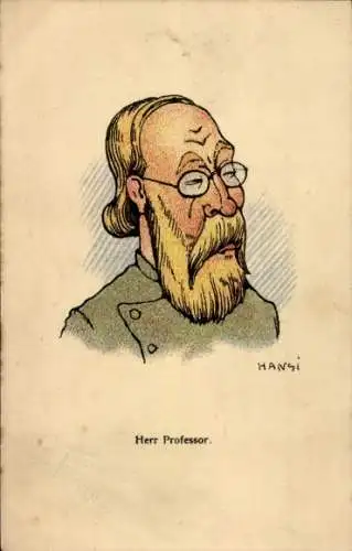 Künstler Ak Hansi Jean Jacques Waltz, Herr Professor