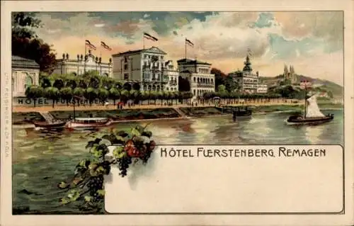 Litho Remagen am Rhein, Hotel Fürstenberg