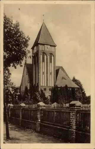 Ak Welzow Niederlausitz, Lutherkirche, Westfront