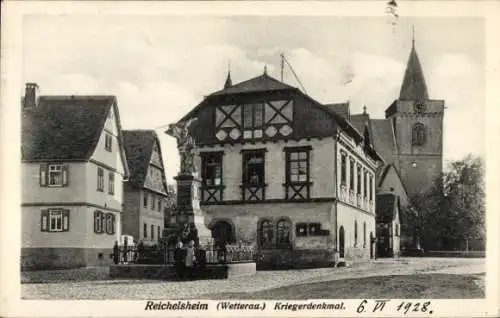 Ak Reichelsheim in der Wetterau Hessen, Kriegerdenkmal