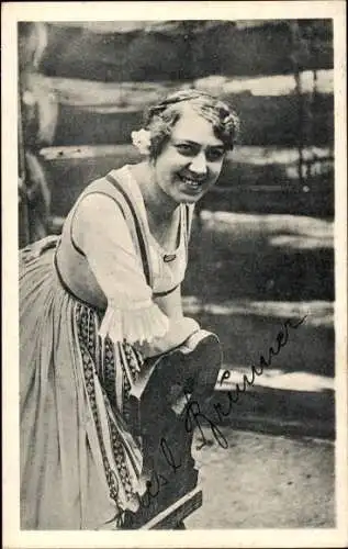 Ak Schauspielerin Liesel Brunner, Portrait, Autogramm