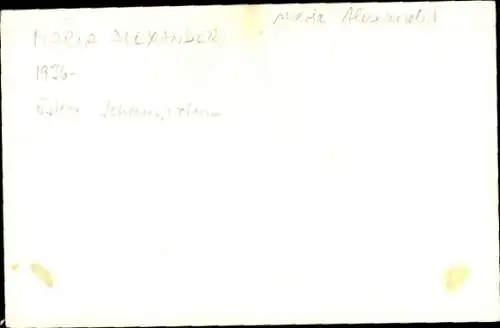 Ak Schauspielerin Maria Alexander, Portrait, Autogramm