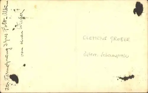 Ak Schauspieler Clemens Gruber, Portrait, Autogramm