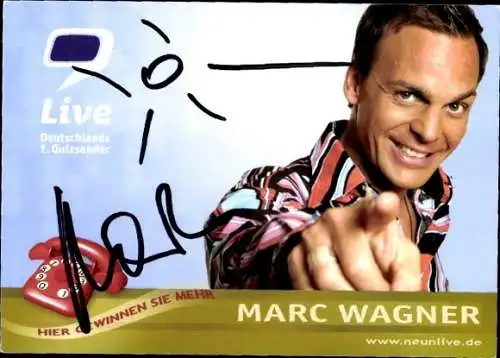 Ak Schauspieler Marc Wagner, Portrait, Autogramm