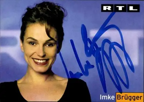 Ak Schauspielerin Imke Brügger, Portrait, Autogramm, RTL