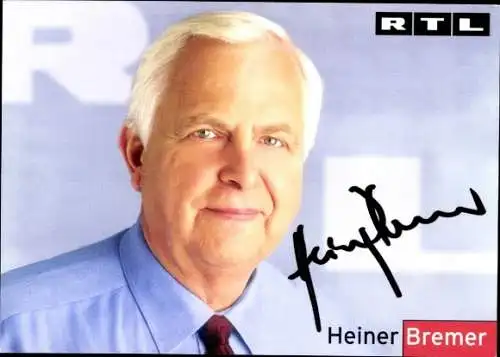 Ak Schauspieler Heiner Bremer, Portrait, Autogramm