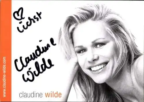 Ak Schauspielerin Claudine Wilde, Portrait, Autogramm