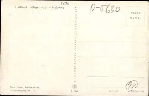 Ak Heilbad Heiligenstadt Eichsfeld Thüringen, Holzweg