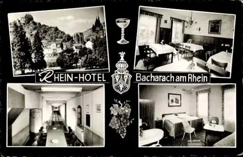 Ak Bacharach am Rhein, Rheinhotel, Kegelbahn