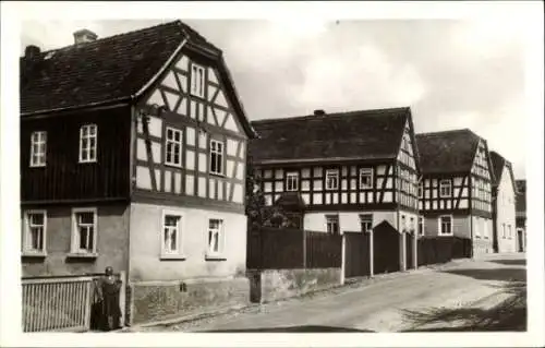 Ak Hermsdorf in Thüringen, Bergstraße, Fachwerkhäuser