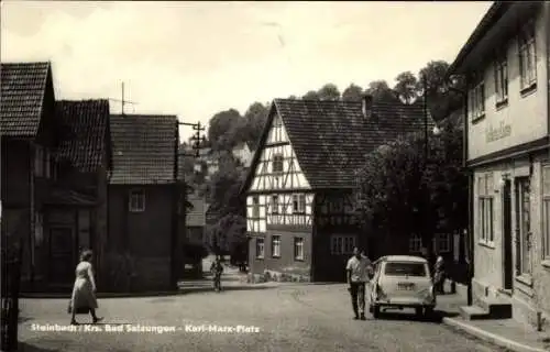 Ak Steinbach (Kreis Salzungen) Bad Liebenstein in Thüringen, Karl Marx Platz