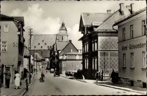 Ak Eisfeld in Thüringen, Karl Marx Straße, Hotel