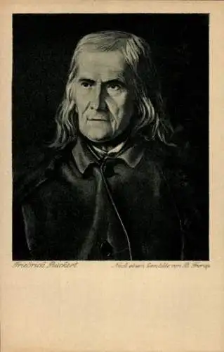 Künstler Ak Froriep, B., Dichter Friedrich Rückert, Portrait