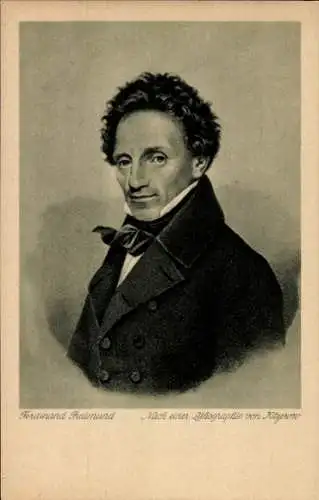 Künstler Ak Kitzenow, Schauspieler und Dramatiker Ferdinand Raimund, Portrait