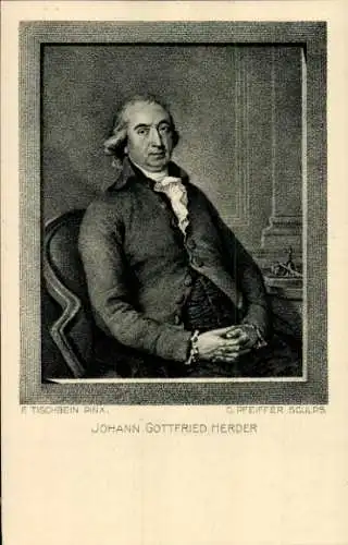 Künstler Ak Tischbein, F., Dichter Johann Gottfried Herder, Portrait