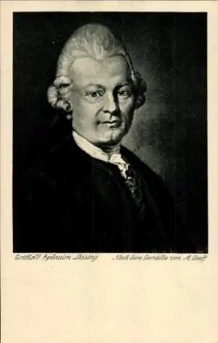 Künstler Ak Graff, A., Dichter Gotthold Ephraim Lessing, Portrait