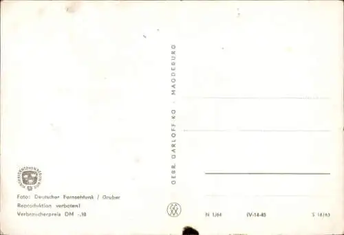 Ak Unser Sandmännchen, Sandmann, DDR Kinderfernsehen, Seilbahn, S 18/63