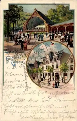 Litho Lehe Bremerhaven, Englischer Garten, Musikpavillon