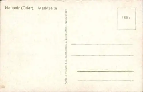 Ak Neusalz an der Oder Schlesien, Markt