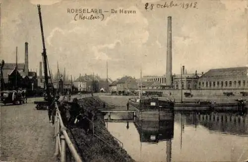 Ak Roeselare Roeselaere Rousselare Roulers Westflandern, Hafen