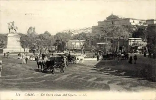 Ak Cairo Kairo Ägypten, Opernhaus, Platz