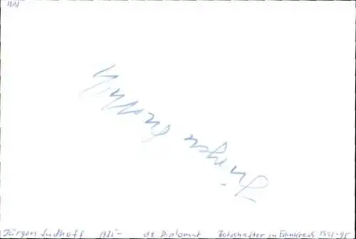 Foto Diplomat Jürgen Sudhoff, Autogramm