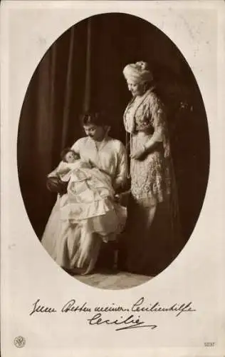 Ak Kronprinzessin Cecilie von Preußen, Kaiserin Auguste Viktoria, Prinzessin Alexandrine