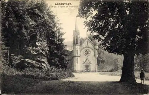 Ak Lasauvage Differdange Differdingen Luxemburg, Kirche, Felsen