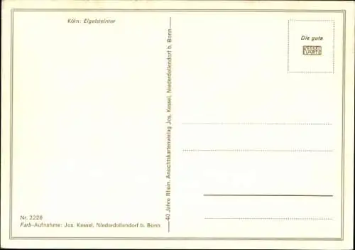Ak Köln am Rhein, Eigelsteintor