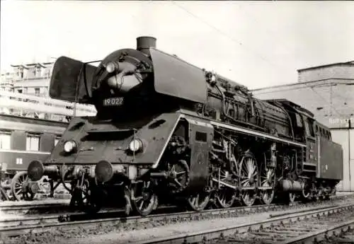 Ak Deutsche Eisenbahn, Dampflok Nr. 19 022, Baujahr 1918