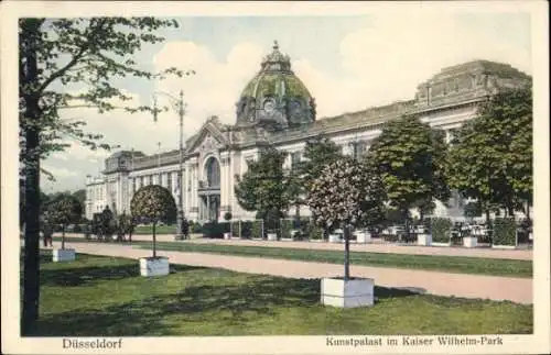 Ak Düsseldorf am Rhein, Kunstpalast, Kaiser-Wilhelm-Park