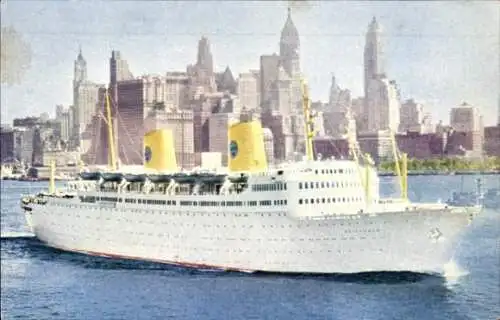 Ak Passagierschiff MS Gripsholm vor New York