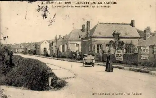 Ak Circuit de la Sarthe, la sortie de la Passerelle de St. Calais