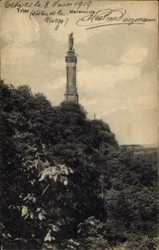 Ak Trier an der Mosel, Mariensäule