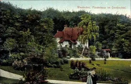 Ak Wiesbaden in Hessen, Försterhaus im Dambachtal