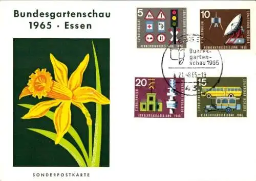 Ak Essen im Ruhrgebiet, Bundesgartenschau 1965, Sonderpostkarte, Osterglocke