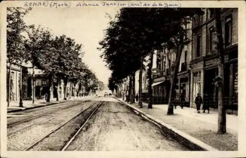 Ak Rennes Ille et Vilaine, Avenue Jean-Janvier, ancienne Avenue de la Gare