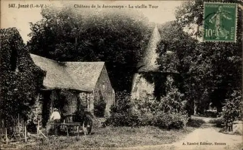 Ak Janze Ille et Vilaine, Chateau de la Jaroussaye, la vieille Tour