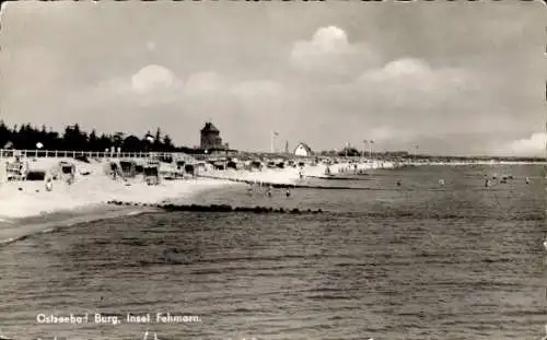 Ak Burg auf der Insel Fehmarn, Strandansicht