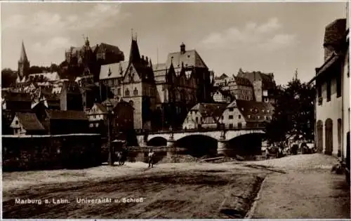 Ak Marburg an der Lahn, Universität und Schloss