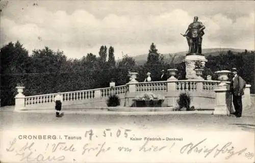 Ak Kronberg im Taunus, Kaiser Friedrich-Denkmal