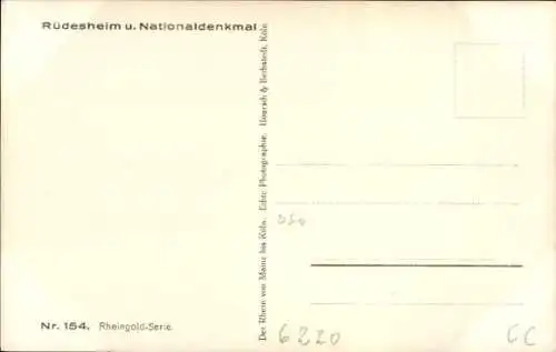 Ak Rüdesheim am Rhein, Niederwald Nationaldenkmal