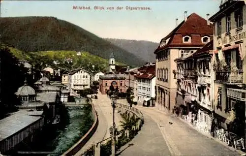 Ak Bad Wildbad, Blick v. d.Olgastraße, Villa Hanselmann