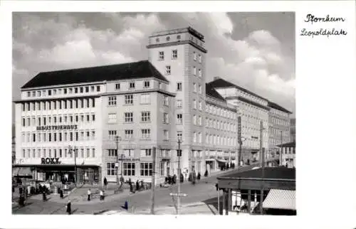 Ak Pforzheim im Schwarzwald, Leopoldplatz, Industriehaus Roxy