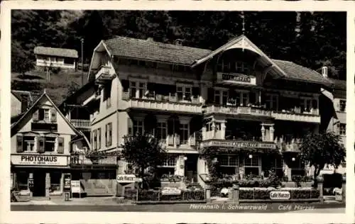 Ak Bad Herrenalb im Schwarzwald, Cafe Harzer, Harzer Stuben, Photohaus