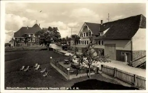 Ak Neusatz Bühl in Baden Schwarzwald, gasthaus Pension zum Löwen, Terrrasse