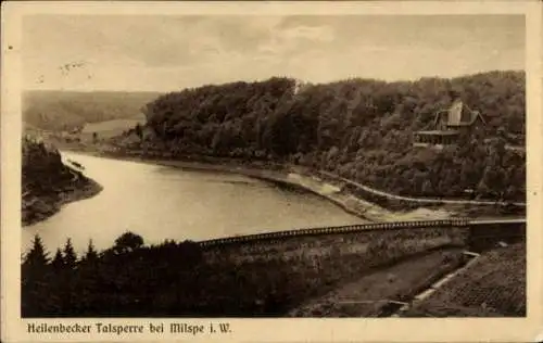 Ak Milspe Ennepetal am Ruhrgebiet, Heilenbecker Talsperre, Restaurant