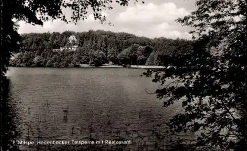 Ak Milspe Ennepetal am Ruhrgebiet, Heilenbecker Talsperre, Restaurant