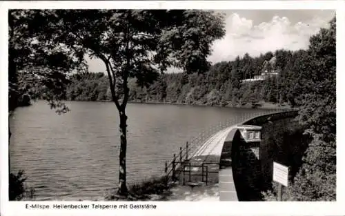 Ak Milspe Ennepetal am Ruhrgebiet, Heilenbecker Talsperre, Gaststätte