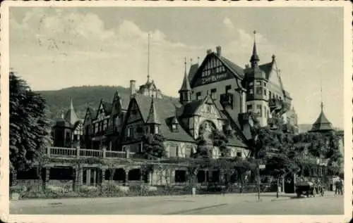 Ak Assmannshausen Rüdesheim am Rhein, Gasthof Krone